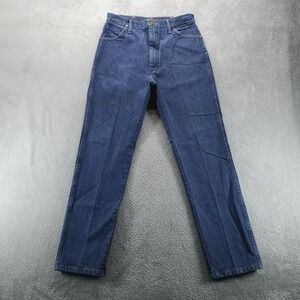 VTG Wrangler Jeans Womens 13 Blue Cowboy Cut 14MWZ Western Dark Wash High Rise a
